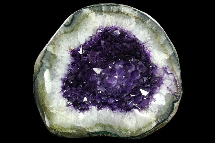 Wide, Dark Purple Amethyst Geode - Uruguay #124102